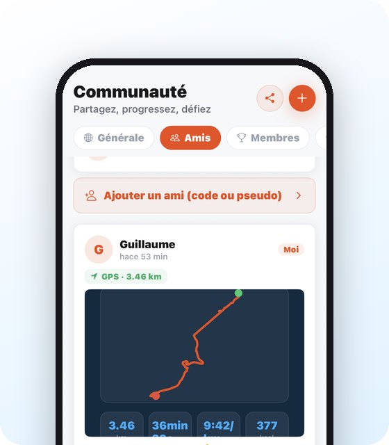 Fil de la Communauté Run Expert avec un tracé GPS partagé