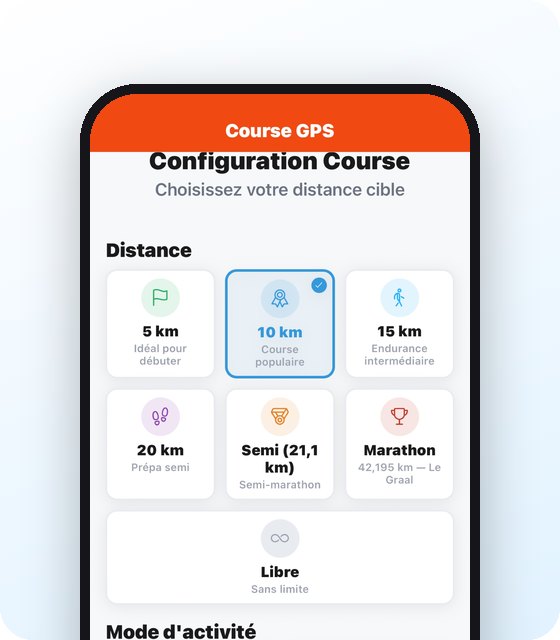 Configuration d'une course GPS dans Run Expert